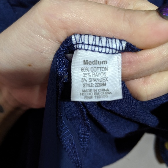 Blue button-down shirt with sheer back - Picture 6 of 6